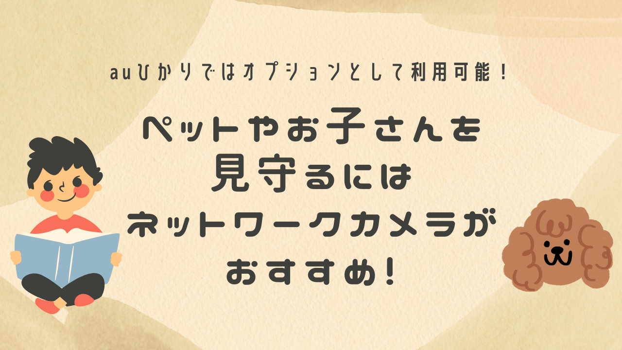 ペットやお子さんを見守るにはネットワークカメラがおすすめ！auひかりではオプションとして利用できます