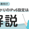 auひかりのIPv6設定は必要？初心者向けにわかりやすく解説